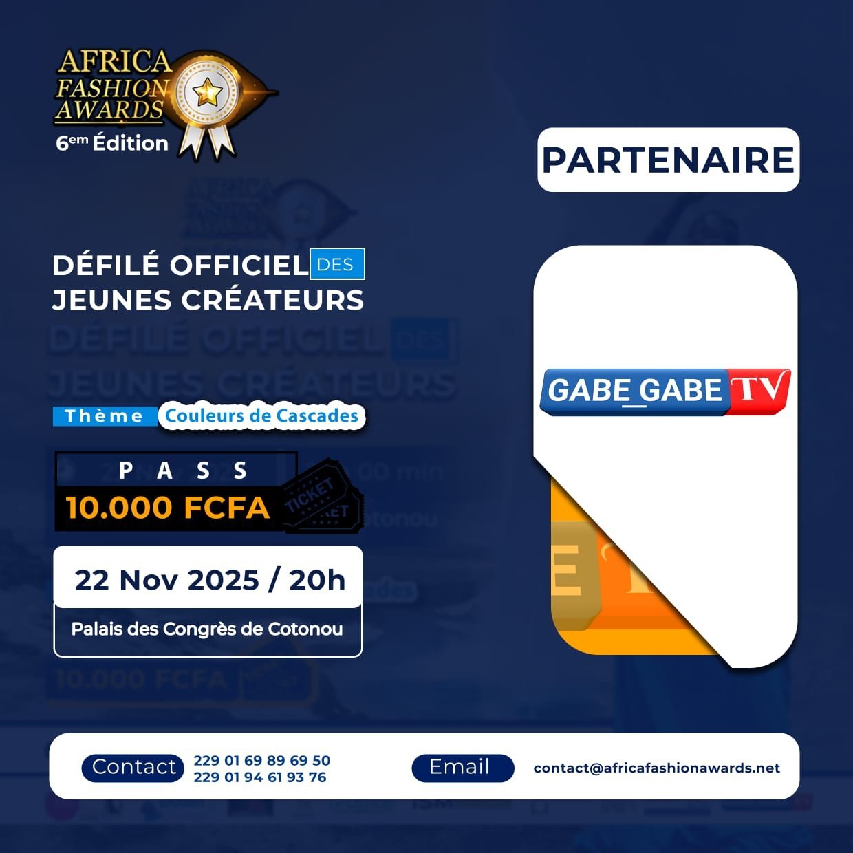 Affiche du défilé officiel des jeunes créateurs